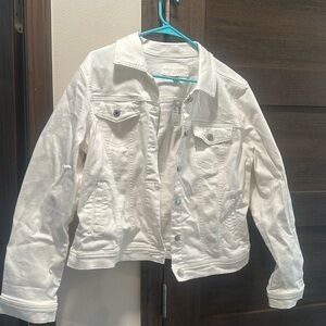 NWT Maurice’s White Denim Jacket